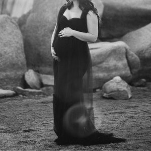 Black Tulle Gown